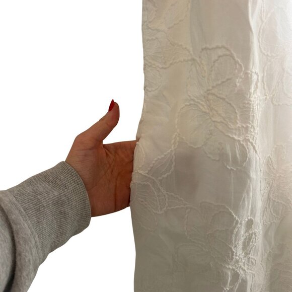 J. Crew Factory Eyelet Puff-Sleeve Mini Dress Women's Size 6 in White New W/ Tag - Picture 5 of 6